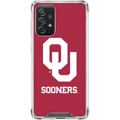 University of Oklahoma Sooners Red Galaxy A72 5G Clear Case
