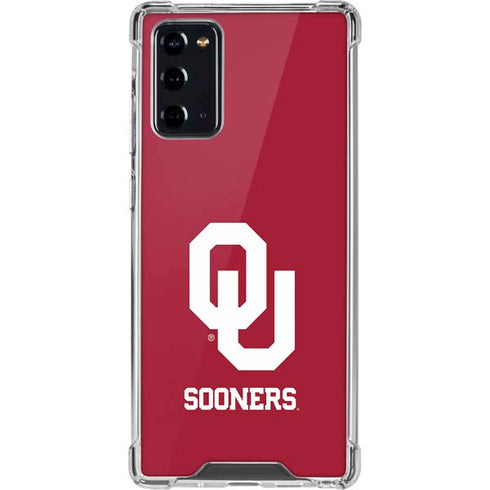 University of Oklahoma Sooners Red Galaxy Note20 5G Clear Case