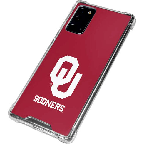 University of Oklahoma Sooners Red Galaxy Note20 5G Clear Case
