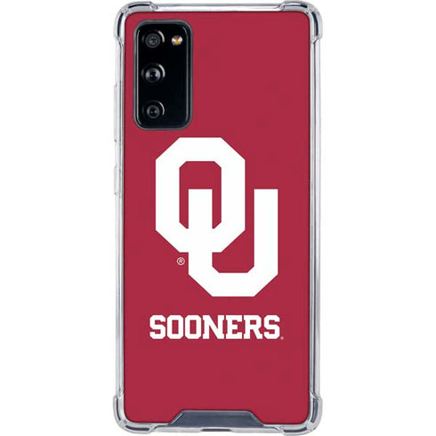 University of Oklahoma Sooners Red Galaxy S20 FE Clear Case