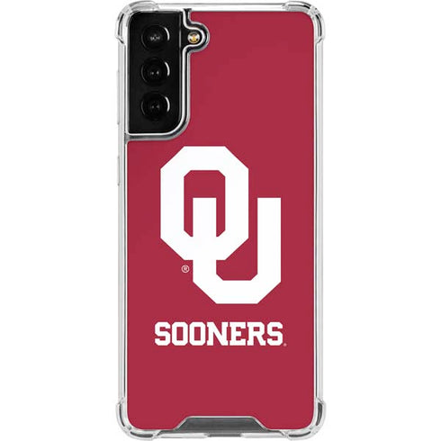 University of Oklahoma Sooners Red Galaxy S21 FE Clear Case
