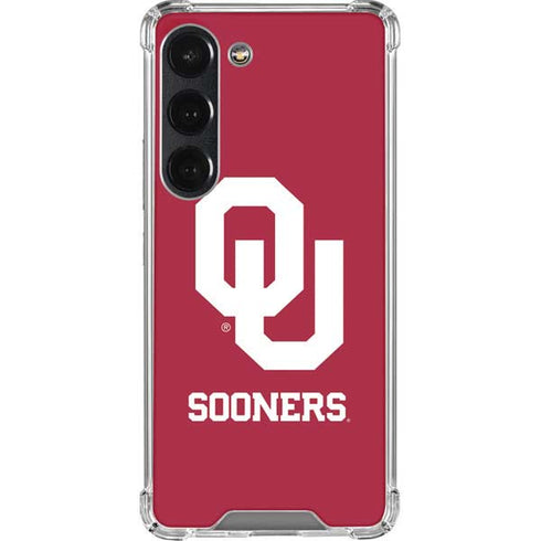 University of Oklahoma Sooners Red Galaxy S23 Clear Case