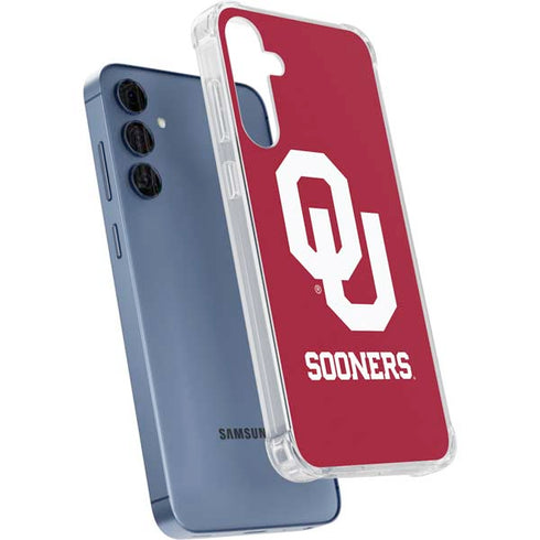 University of Oklahoma Sooners Red Galaxy S24 Clear Case