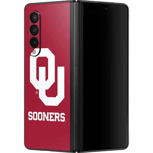University of Oklahoma Sooners Red Galaxy Z Fold3 5G Skin