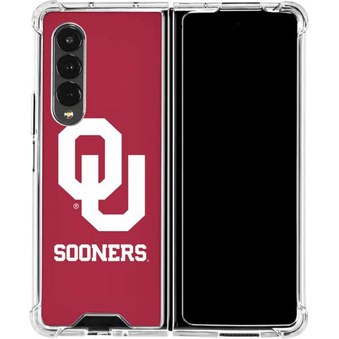 University of Oklahoma Sooners Red Galaxy Z Fold4 5G Clear Case