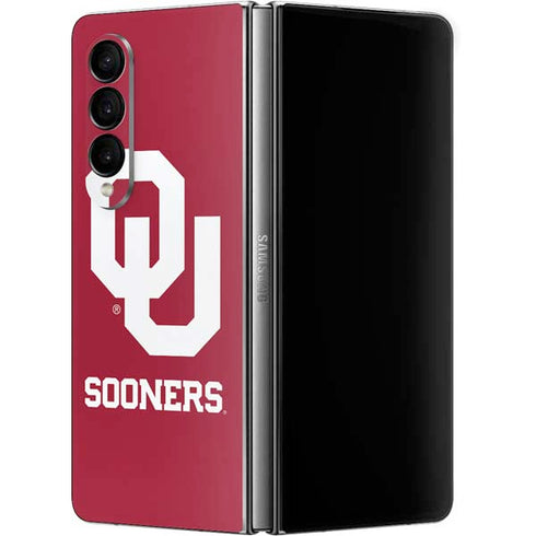 University of Oklahoma Sooners Red Galaxy Z Fold4 5G Skin