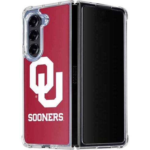 University of Oklahoma Sooners Red Galaxy Z Fold5 5G Clear Case