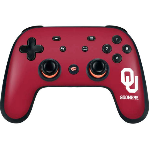 University of Oklahoma Sooners Red Google Stadia Controller Skin