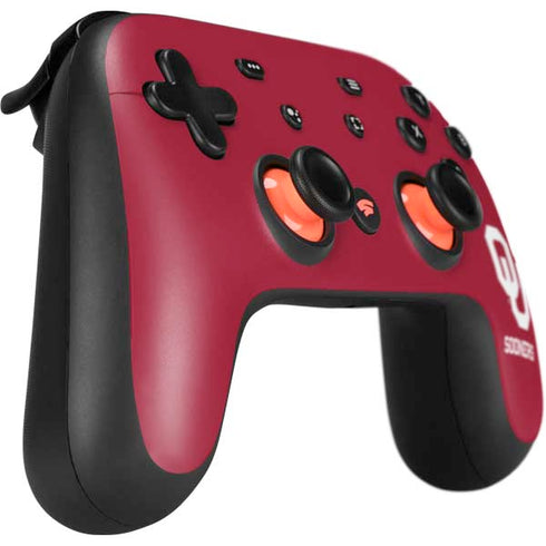 University of Oklahoma Sooners Red Google Stadia Controller Skin