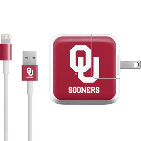 University of Oklahoma Sooners Red iPad Charger (10W USB) Skin