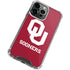 University of Oklahoma Sooners Red iPhone 15 Pro Max Clear Case