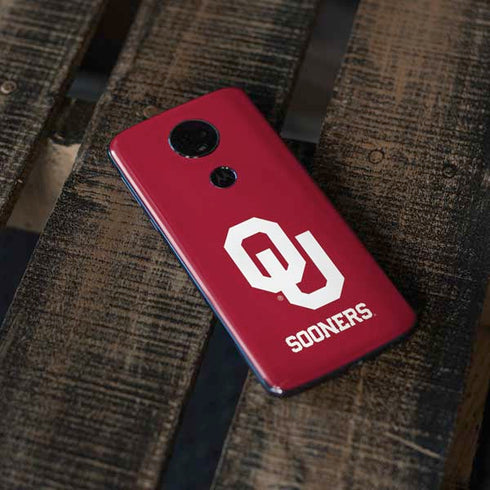 University of Oklahoma Sooners Red Moto E5 Plus Skin