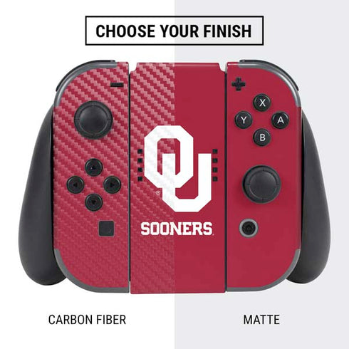 University of Oklahoma Sooners Red Nintendo Switch Bundle Skin