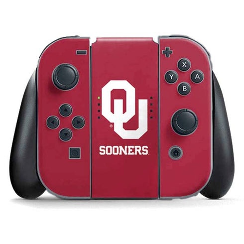 University of Oklahoma Sooners Red Nintendo Switch (2017-2021) Joy-Con Controller Skin