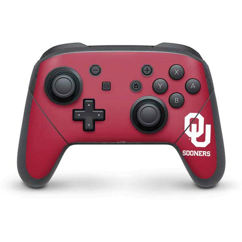 University of Oklahoma Sooners Red Nintendo Switch Pro Controller Skin