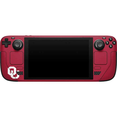 University of Oklahoma Sooners Red Steam Deck Handheld Gaming Computer Skin