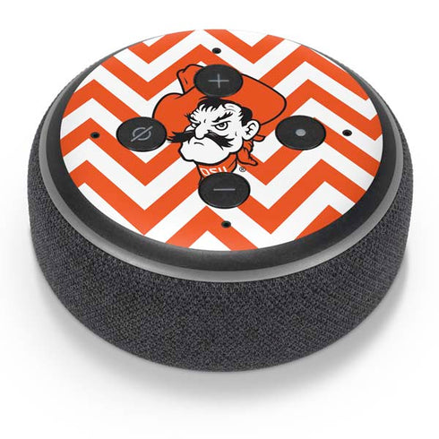 Oklahoma State University Chevron Print Amazon Echo Dot Skin
