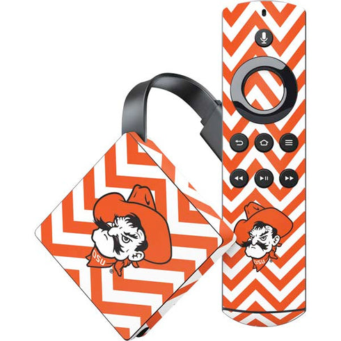 Oklahoma State University Chevron Print Amazon Fire TV Skin