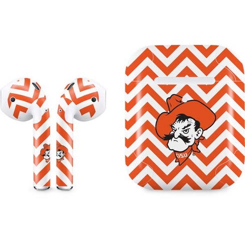 Oklahoma State University Chevron Print Apple AirPods 2 Skin