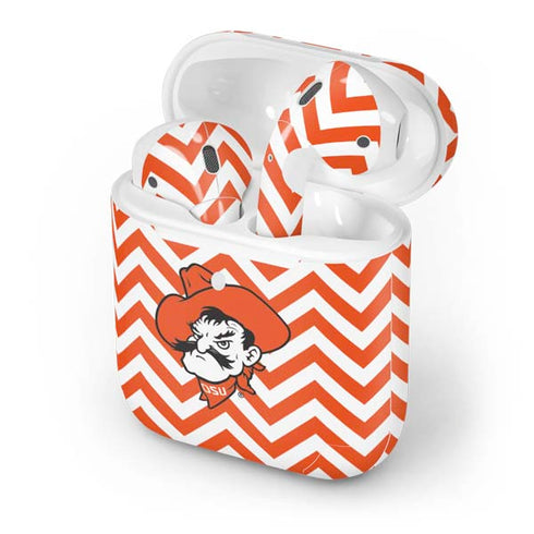Oklahoma State University Chevron Print Apple AirPods 2 Skin