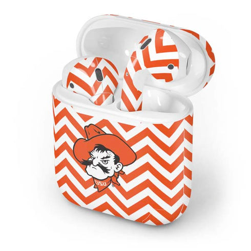 Oklahoma State University Chevron Print Apple AirPods Skin