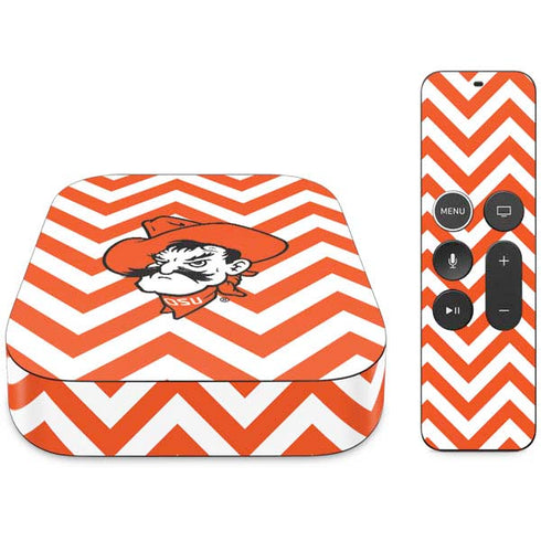 Oklahoma State University Chevron Print Apple TV Skin