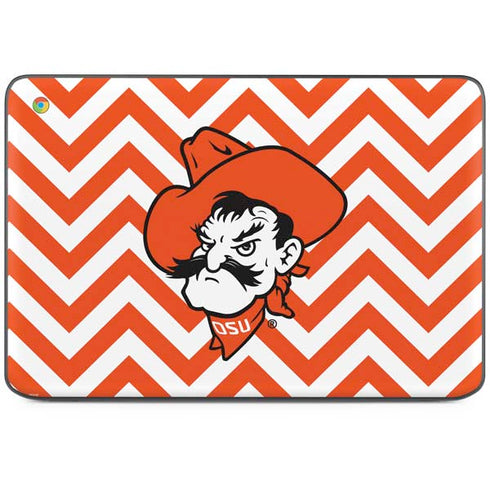 Oklahoma State University Chevron Print HP Chromebook Skin