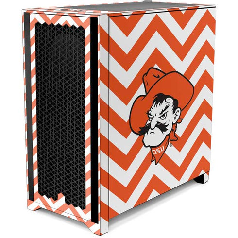 Oklahoma State University Chevron Print Corsair 4000D Tempered Glass Mid-Tower ATX Case Skin