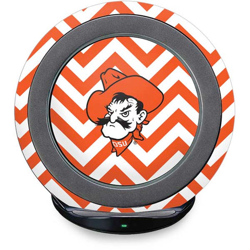 Oklahoma State University Chevron Print Fast Charge Wireless Charging Stand Skin