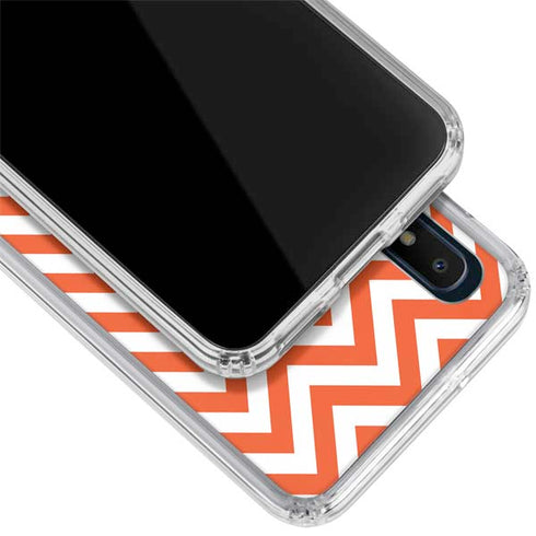 Oklahoma State University Chevron Print Galaxy A10e Clear Case