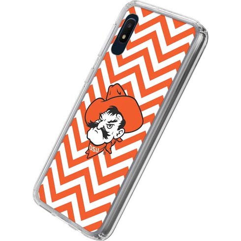 Oklahoma State University Chevron Print Galaxy A10e Clear Case