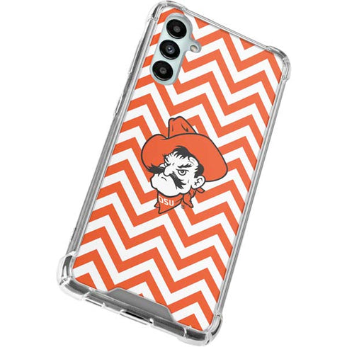 Oklahoma State University Chevron Print Galaxy A14 5G Clear Case