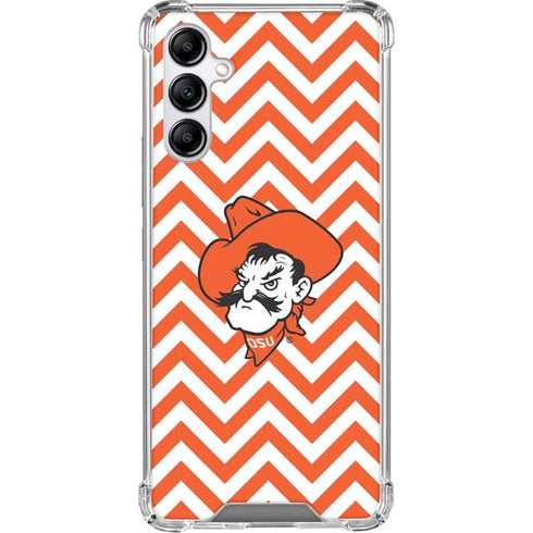Oklahoma State University Chevron Print Galaxy A15 5G Clear Case