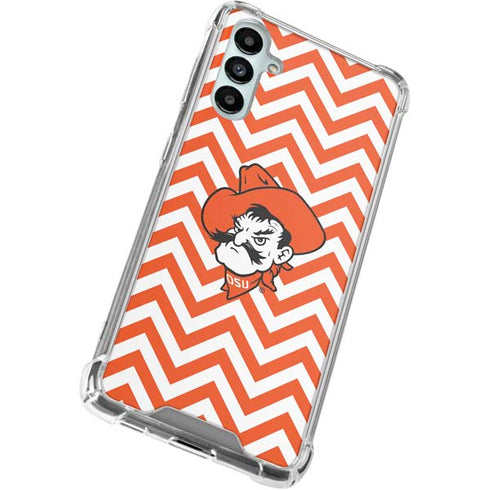 Oklahoma State University Chevron Print Galaxy A15 5G Clear Case