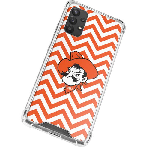 Oklahoma State University Chevron Print Galaxy A32 5G Clear Case