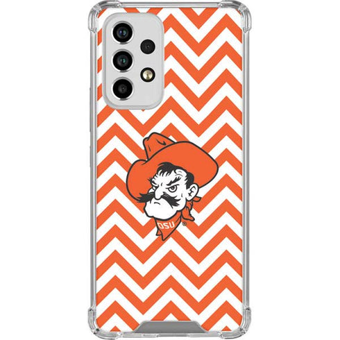 Oklahoma State University Chevron Print Galaxy A33 5G Clear Case