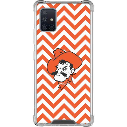Oklahoma State University Chevron Print Galaxy A51 5G Clear Case
