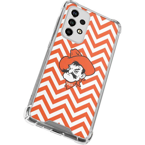 Oklahoma State University Chevron Print Galaxy A53 5G Clear Case