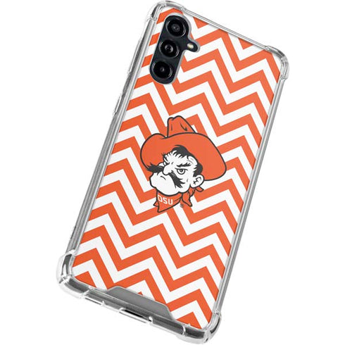 Oklahoma State University Chevron Print Galaxy A54 5G Clear Case