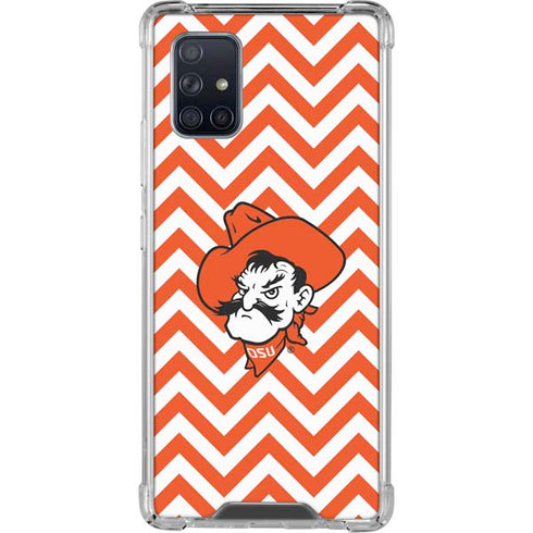 Oklahoma State University Chevron Print Galaxy A71 5G Clear Case