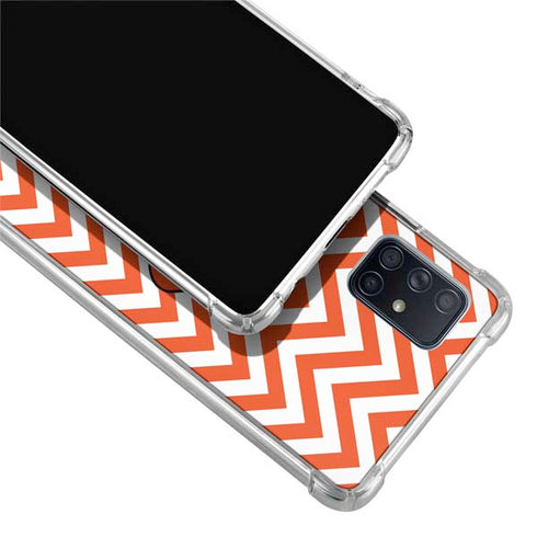 Oklahoma State University Chevron Print Galaxy A71 5G Clear Case