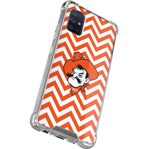 Oklahoma State University Chevron Print Galaxy A71 5G Clear Case