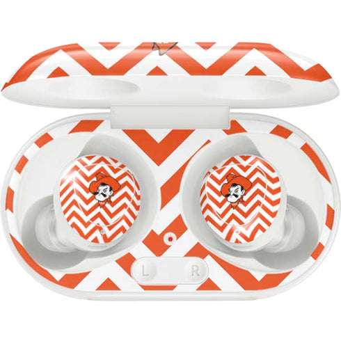 Oklahoma State University Chevron Print Galaxy Buds Plus Skin