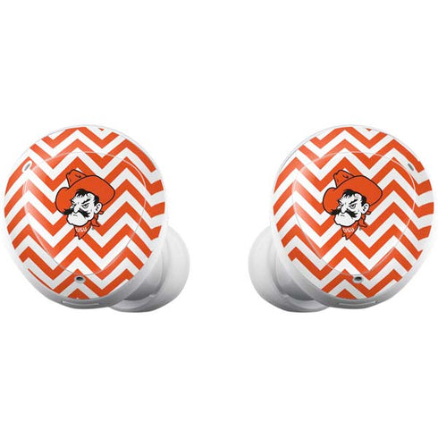 Oklahoma State University Chevron Print Galaxy Buds Plus Skin