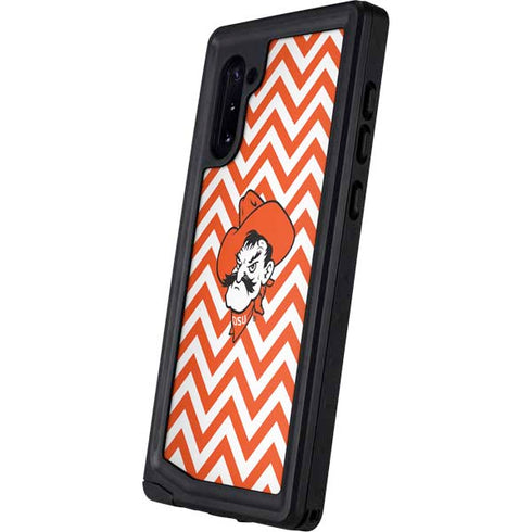 Oklahoma State University Chevron Print Galaxy Note 10 Waterproof Case