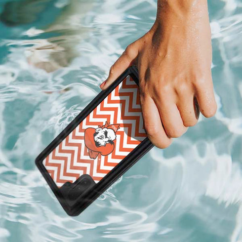Oklahoma State University Chevron Print Galaxy Note 10 Waterproof Case