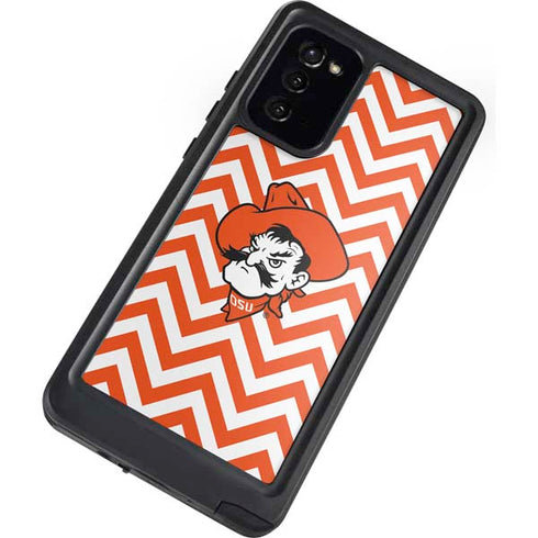 Oklahoma State University Chevron Print Galaxy Note20 5G Waterproof Case