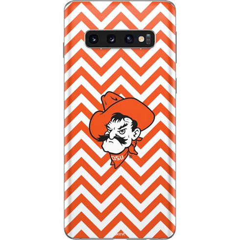 Oklahoma State University Chevron Print Galaxy S10 Skin