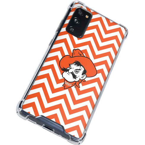 Oklahoma State University Chevron Print Galaxy S20 FE Clear Case