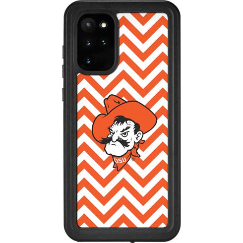 Oklahoma State University Chevron Print Galaxy S20 Plus Waterproof Case